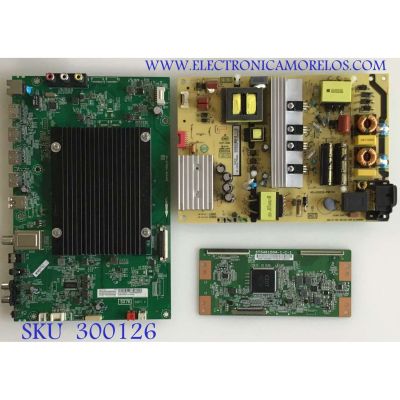 KIT DE TARJETAS PARA TV TCL / MAIN V8-SX70001-LF1V406 / 40-SX7KNA-MAE4HG / FUENTE 08-LE921A6-PW200AX / 40-LE9226-PWE1CG / T-CON 34291100360811 / ST5461D04-1-C-1 / PANEL LVU550ND1L / MODELO 55UP120